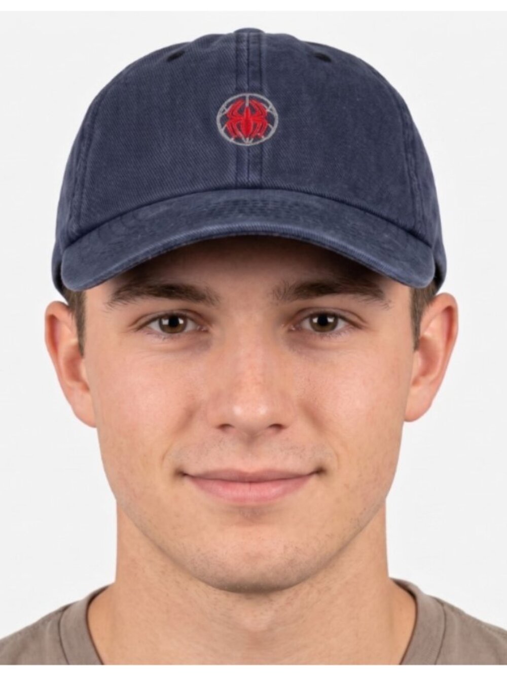 Love Your Melon Marvel Spider-Man Navy Denim Men's Adjustable Baseball Hat Cap
